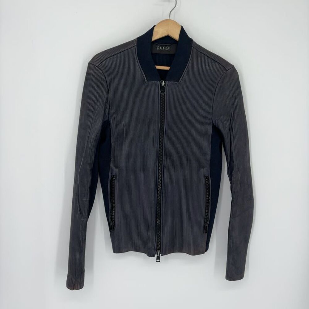 Gucci Mixed-Media Bomber Jacket